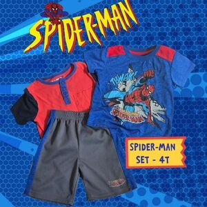 Spider-Man Short Set W/freebie Tee